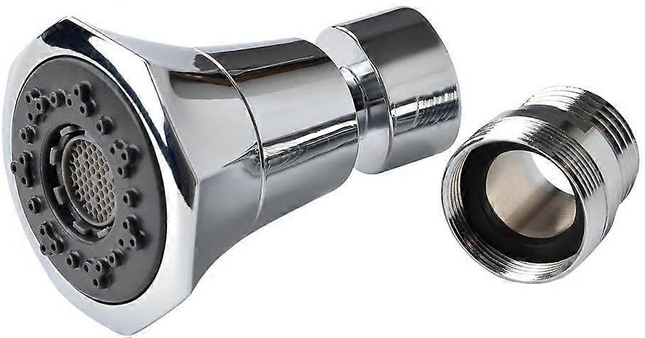 Dual Function 2-flow Kitchen Sink Aerator 360  Rotating Swivel Tap Water Saving Faucet with 22mm Adapter Female Thread, Plastic Extraction Tool