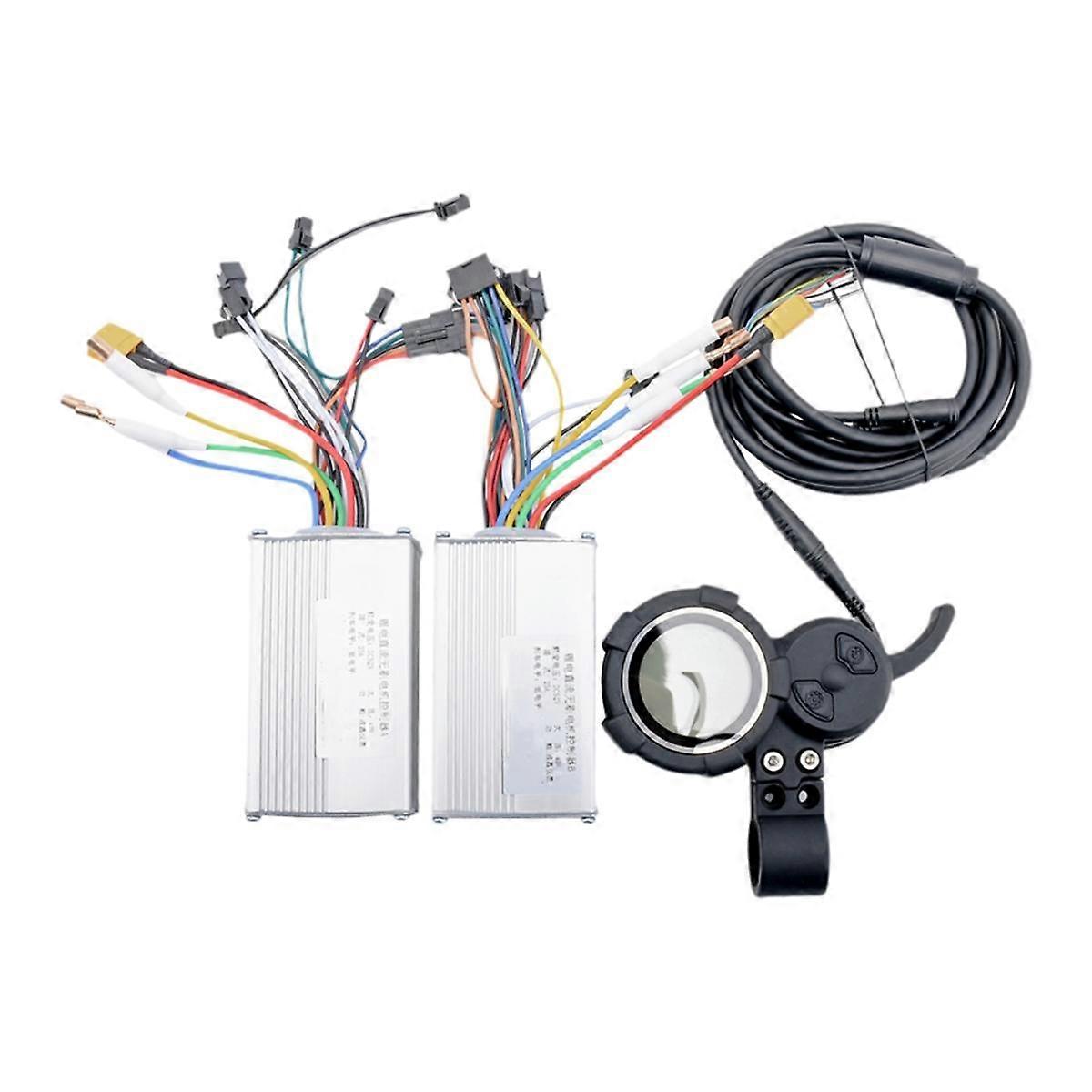 52V 25A 1200W JP Brushless DC Motor + Meter Bildschirm, Elektroroller Fahrrad Controller Dual Drive Motor Controller
