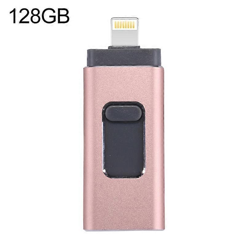 USB 2.0 & 8 Pin & Micro USB 128GB Flash Drive
