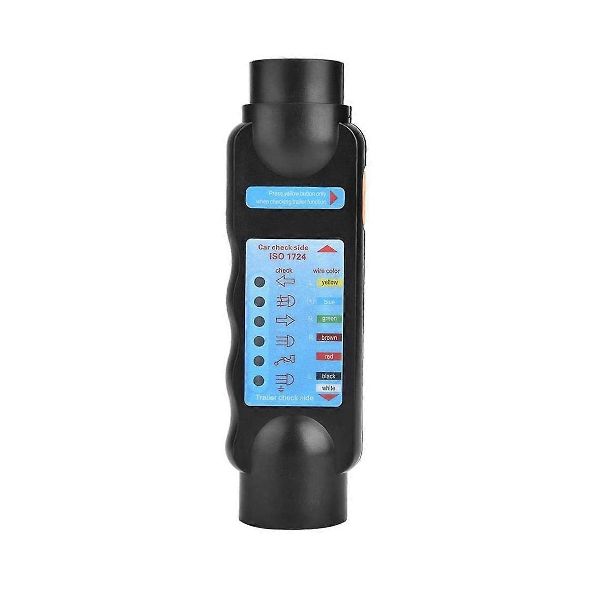 7-Core Trailer Tester 12V RV Wiring Signal Tester Plug Socket Connector Recorder