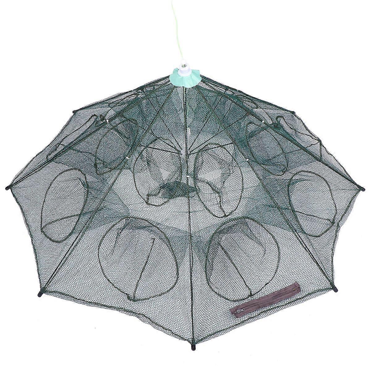 1PC Umbrella-shaped Shrimp Net Portable Mesh Hole Fishpot Folding Crab Lobster Net Compact Fishing Net Fishing Accessories for Fishing Use (16 Holes S