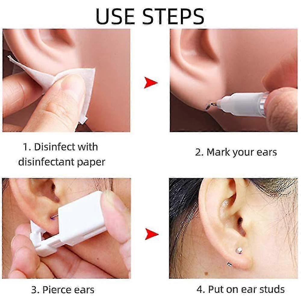 Pistolet à Perçage D'oreille Professionnel Avec Studs - Outil De Piercing Corporel K OBF