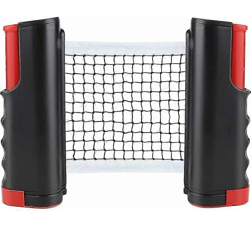 Black Red Ping Pong Net,Retractable Table Tennis Net/Replacement Set,Adjustable Net,Portable Travel Net,Indoor & Outdoor Accessories