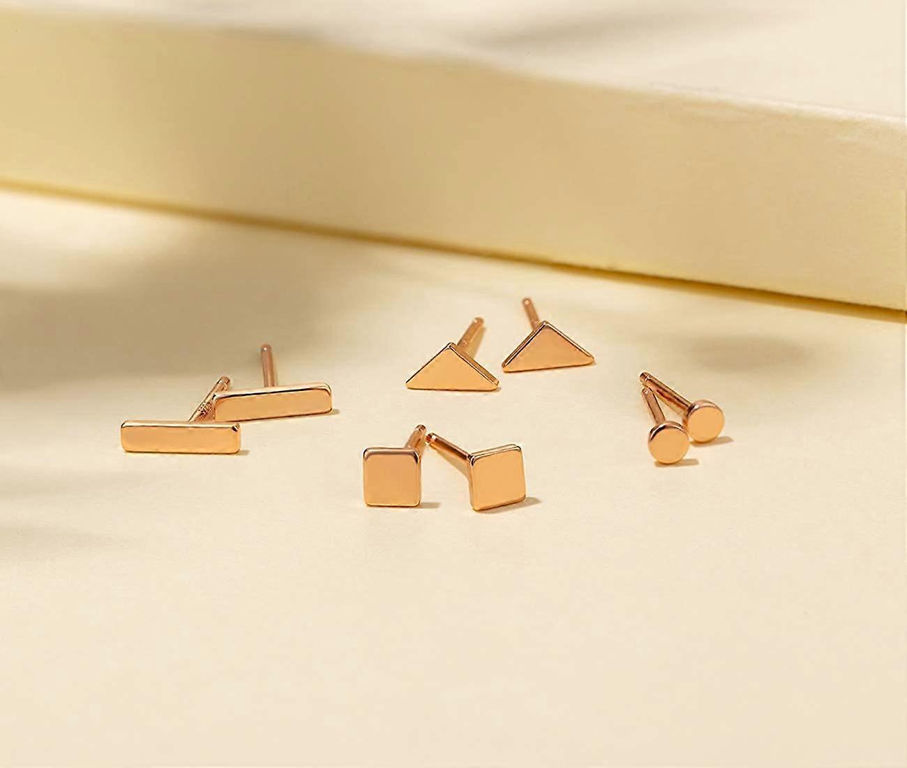 Piccoli orecchini a triangolo in argento sterling / Piercing