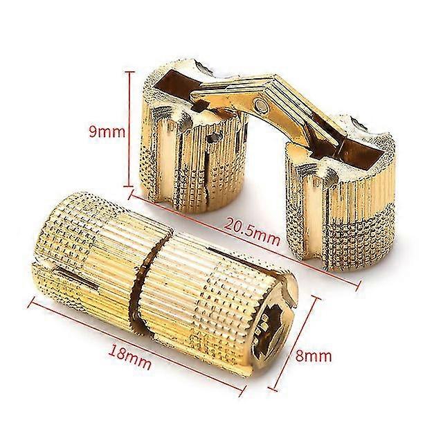 4pcs 8-18mm μεντεσέδες βαρελιών χαλκού κρυμμένοι κρυμμένοι αόρατοι μεντεσέδες πορτών ορείχαλκου γραφείων για το κιβώτιο δώρων υλικού επίπλων-MXBC
