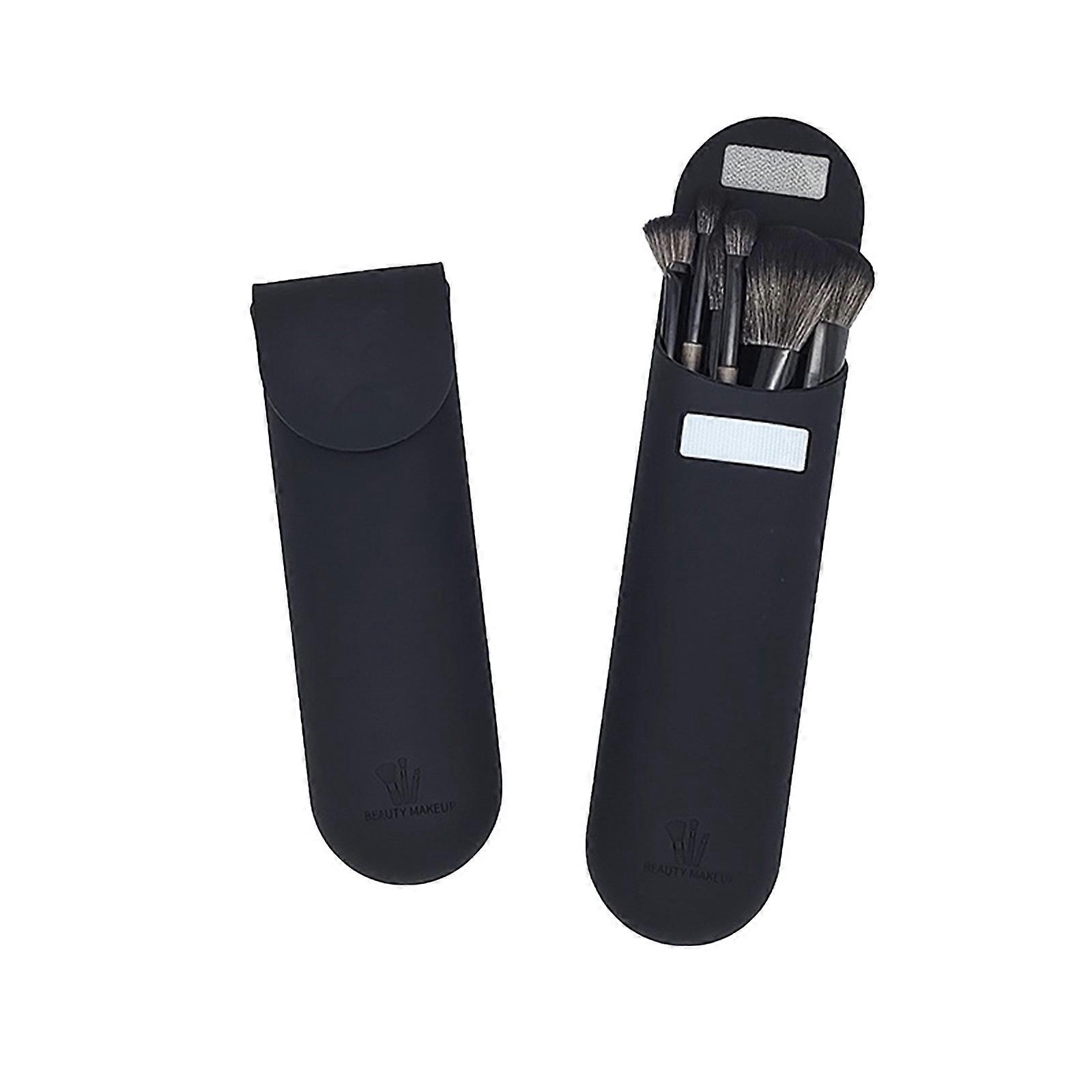 Suporte de escova de maquiagem de viagem, suporte de escovas de rosto cosmético portátil de silicone para mulheres