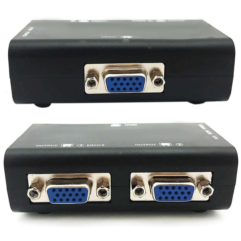 1 PC To 2 モニター 2 ポート Vga Svga ビデオ 液晶スプリッタ ボックス アダプター PC LCD テレビ用
