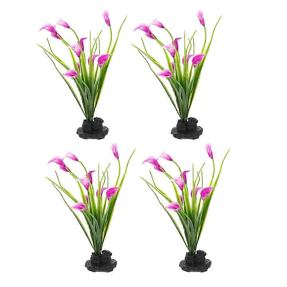 4 قطع وهمية ديكور نباتي زخرفي مزيف زهرة طبق طعام الديكور مطعم ديكور