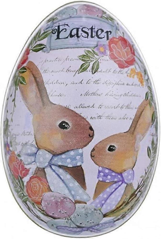 Easter Decorations Easter Tinplate Eggs Color Rabbit Iron Eggs Candy Eggshell