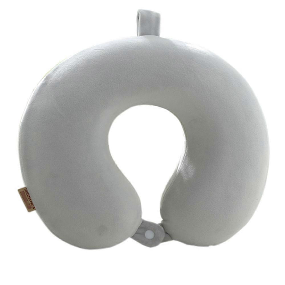 Neck Pillow Comfortable U Shape Memory Foam Travel Neck Pillow, Solid Color (30*28cm)