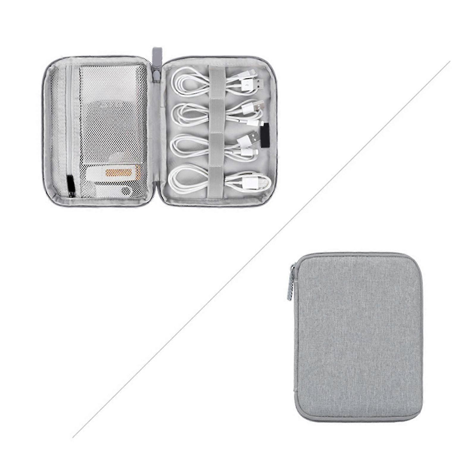 Electronic Equipment & Cable Organizer Storage Bag Thin Zipper Pouch