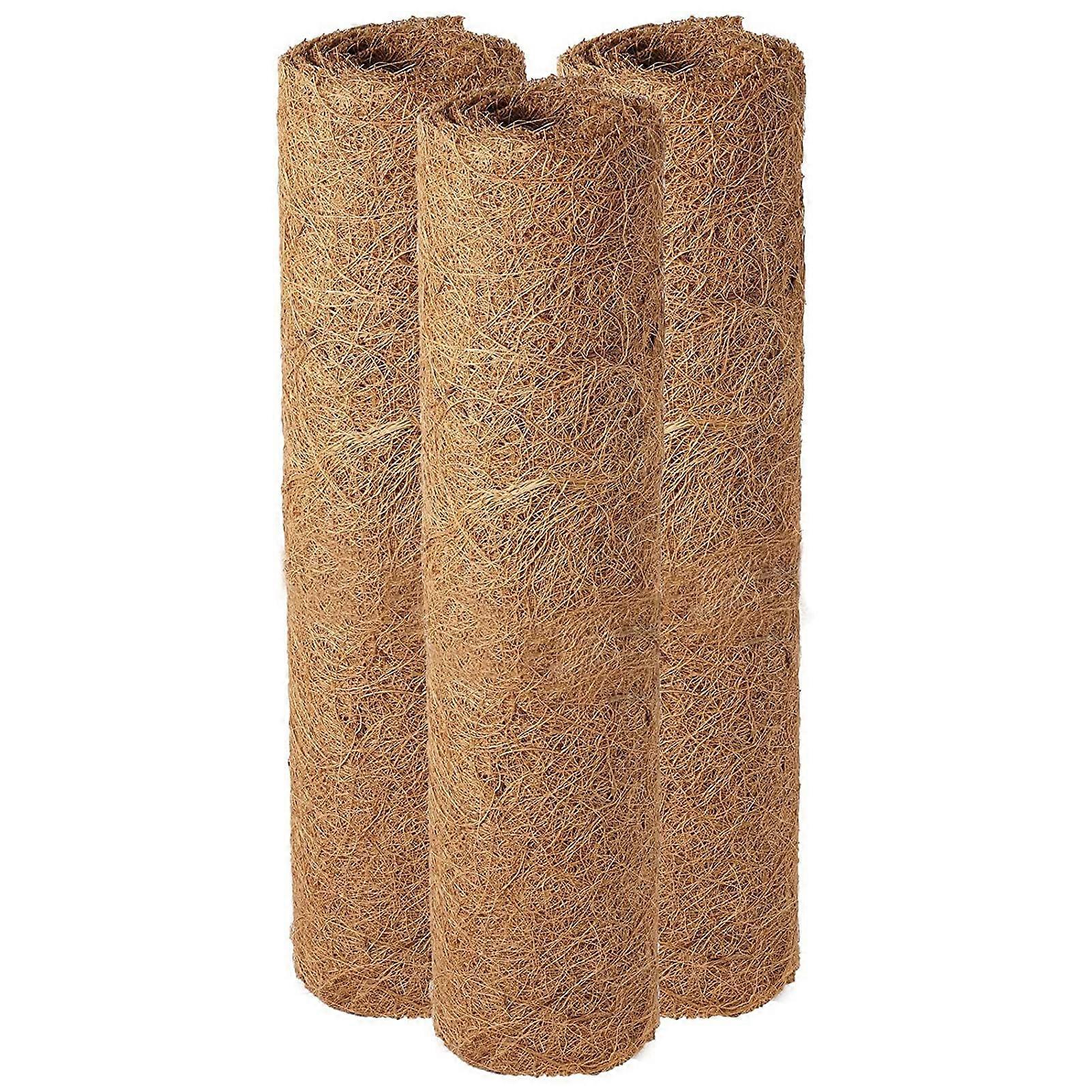 3Pcs Coco Liner Roll Breathable Tear-Resistant Coir Coconut Planter Liner Garden Decoration Qinhai