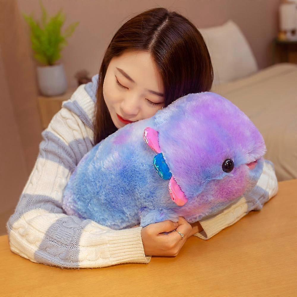 40/55cm colorat New Baby Fish Plush jucărie umplute drăguț Ocean Salamander galben albastru Fuzzy Long Plush pește appease Doll Kids cadou