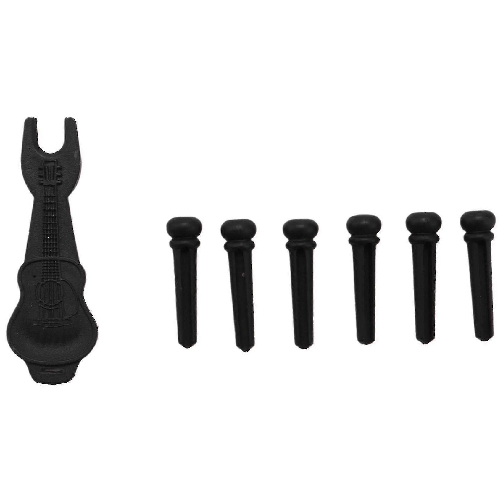 Guitar String Winder,ebony Bridge Pins Compatible With 6 String Acoustic Guitar