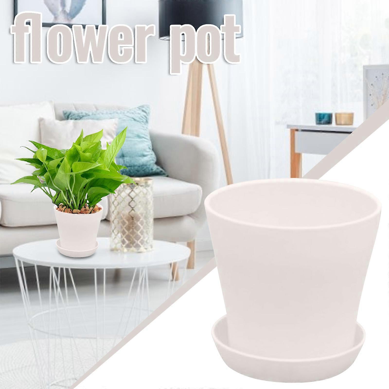 3PC Open Pot PP Resin Balcony Green Plant Gardening High Waist Long Pot d