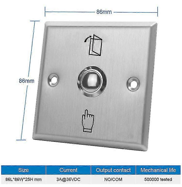 Metal Exit Button Release Button With No And Com 86*86