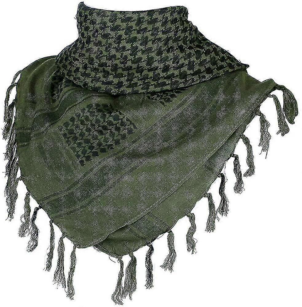 100% Coton Écharpe Shemagh Arabe Tactique Désert Keffieh Épaissi Tête Cou Écharpe Wrap Pour Femmes Et Hommes 43"X43 »