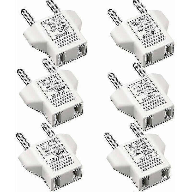 6 Pcs Us To Eu Eu Adapter Adapter Socket