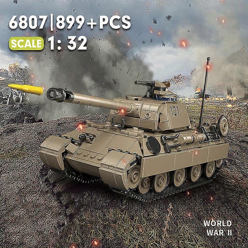 WW2 Military Series Panzerkampfwagen V Panther Medium Tank Collection Model Building Blocks Bricks Toys Gifts