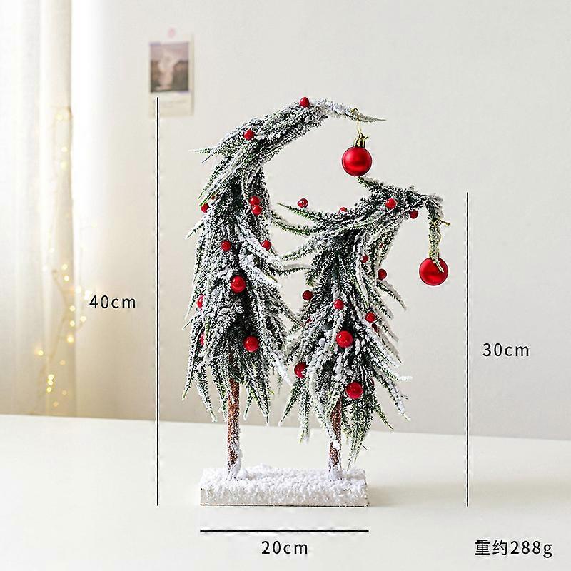 Simulated Christmas tree Artificial Snow Pine Tree Desktop Decor Home Christmas Ornaments New Year Navidad 2023 Decoration