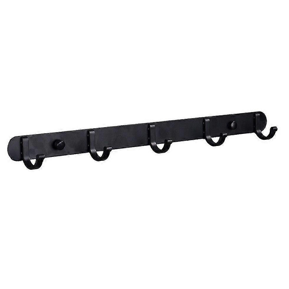 bathroom coat and hat black hook rail rack wall mounted