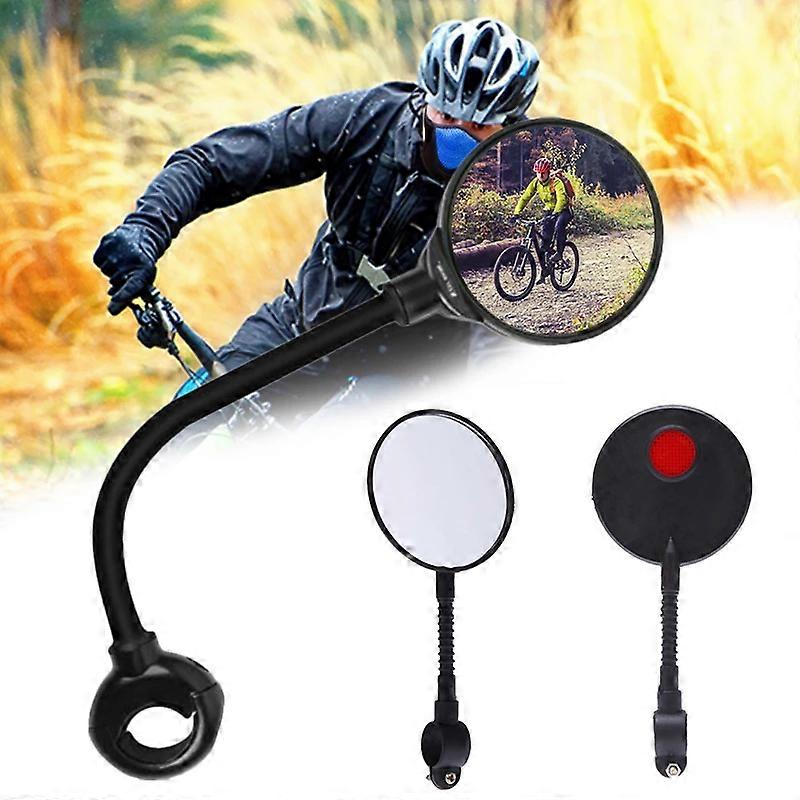 2Pcs Bicycle mirror Bike Handlebar Flexible Rear Back Mirror Rearview New