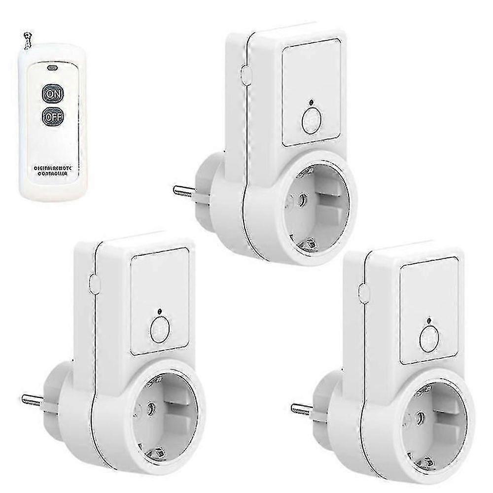 1-5x Wireless Smart Remote Control Switch Plug Socket Power Outlet Socket Eu Plug