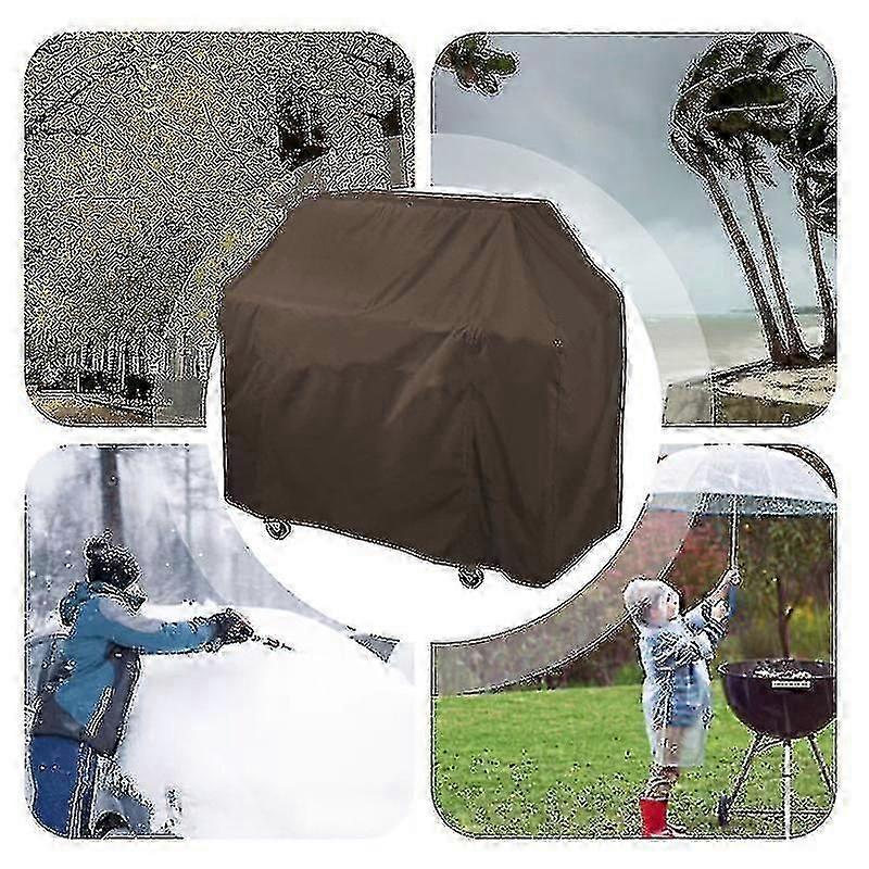 3 størrelser vandtæt grilldæksel 147*61*122cm sort