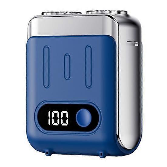 Men Electric Shaver IPX7 Waterproof Mini Pocket Size Shaver USB Rechargeable Cordless Rotary Shaver High-Speed Motor LED Display Portable Shaver