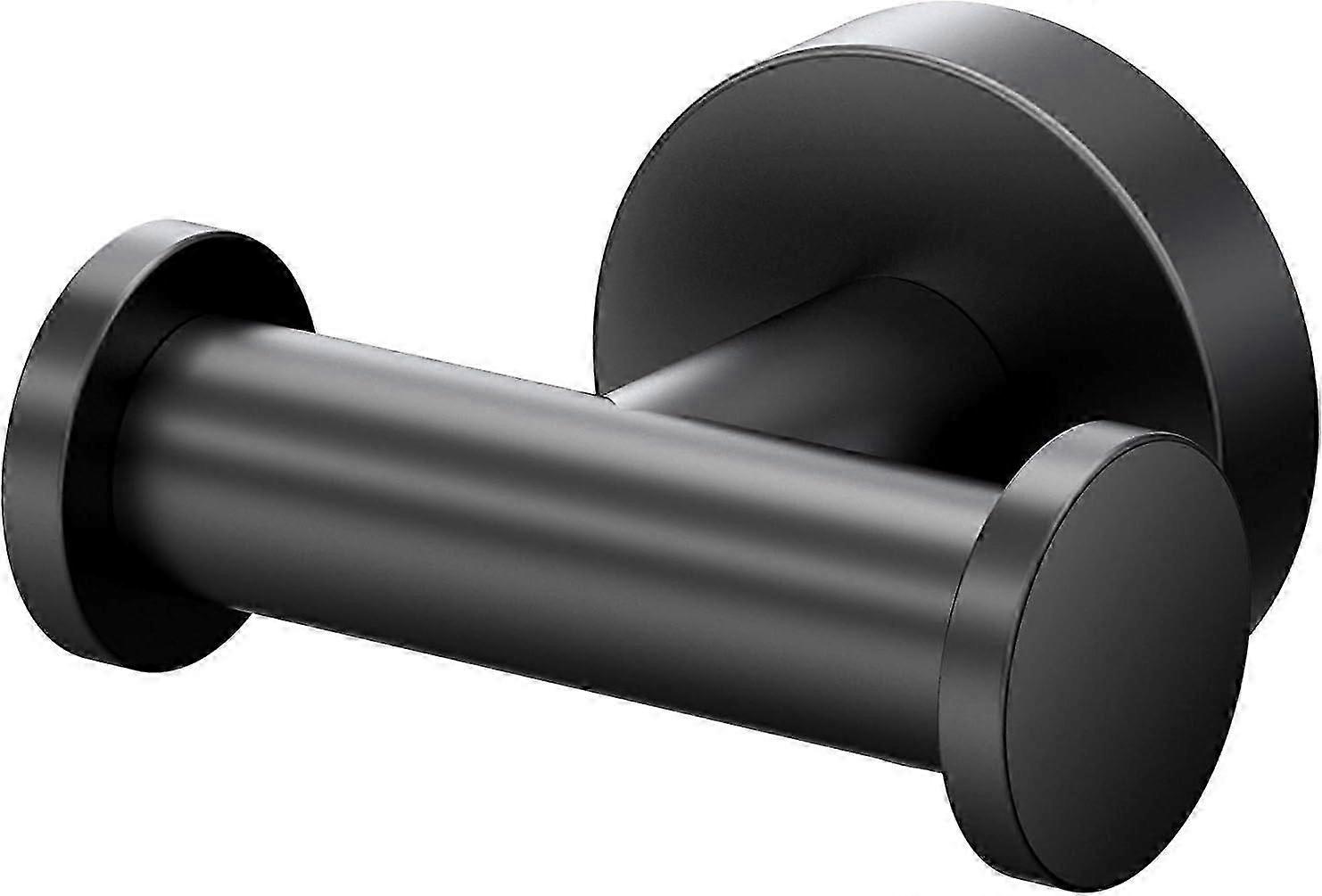 1  PCS   Double Robe Hook, Matte Black   Wall Mount Double Robe, Towel Hook