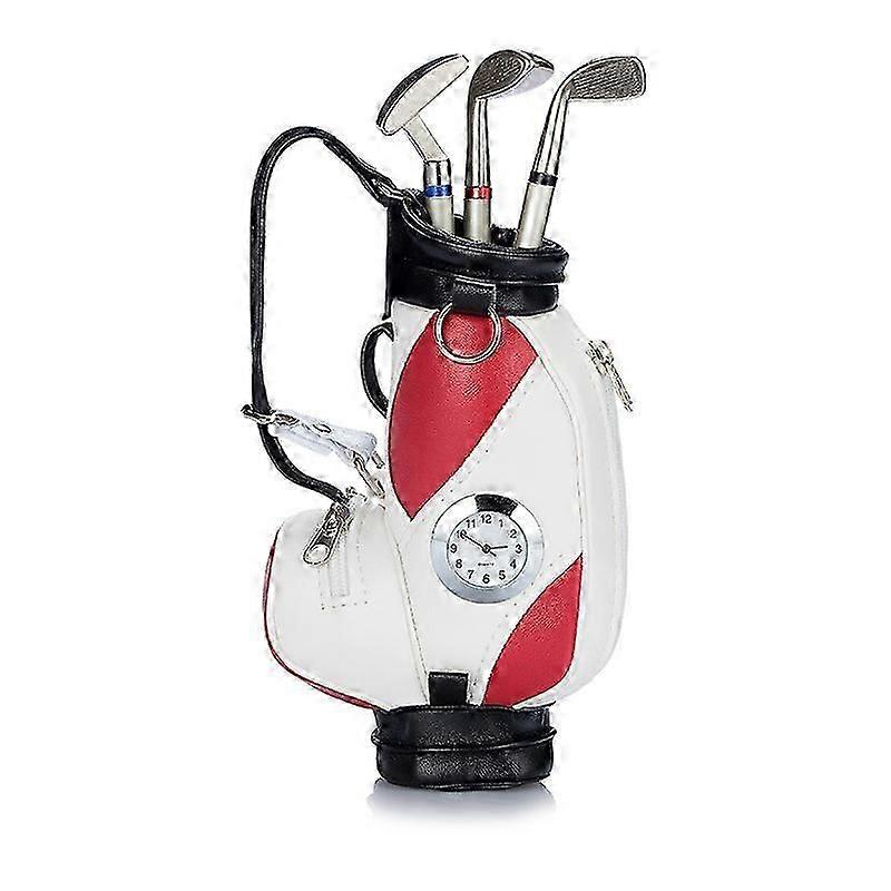 Golf Gift Pen Holder Creative Practical Gift With Three Neutral Pens (Red)