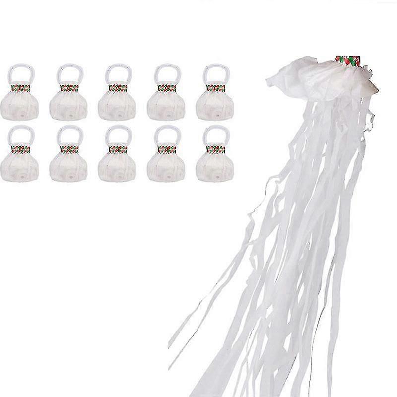 10 Pack No Mess Streamer Poppers Pop Out Streamers Hand Throw Wedding Party Confetti Paper Crackers for Engagement Birthday Graduation Send Off Party