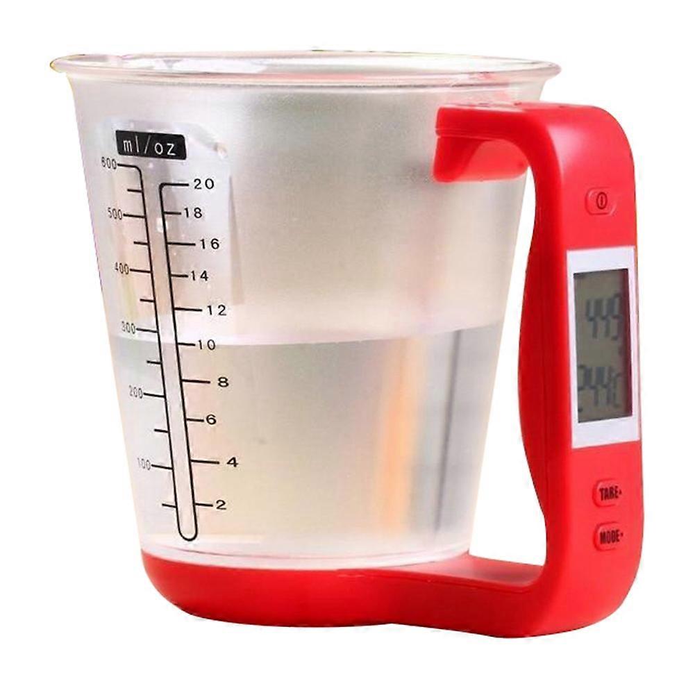 Digital Electronic Kitchen Multi-functional Scale Measuring Cup Cooking Baking Weighing (Red)