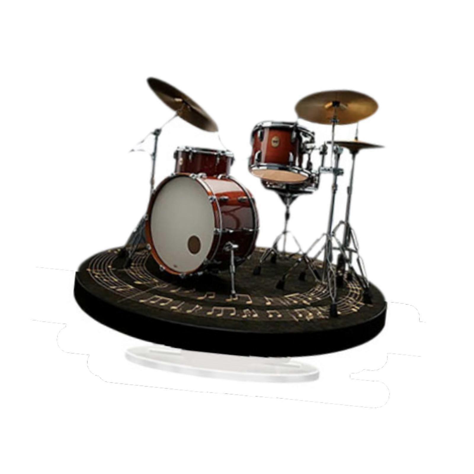 סט תופים דו-ממדי קישוט תפאורה אקרילית לחדר אוכל מדף ספרים חדר עבודה