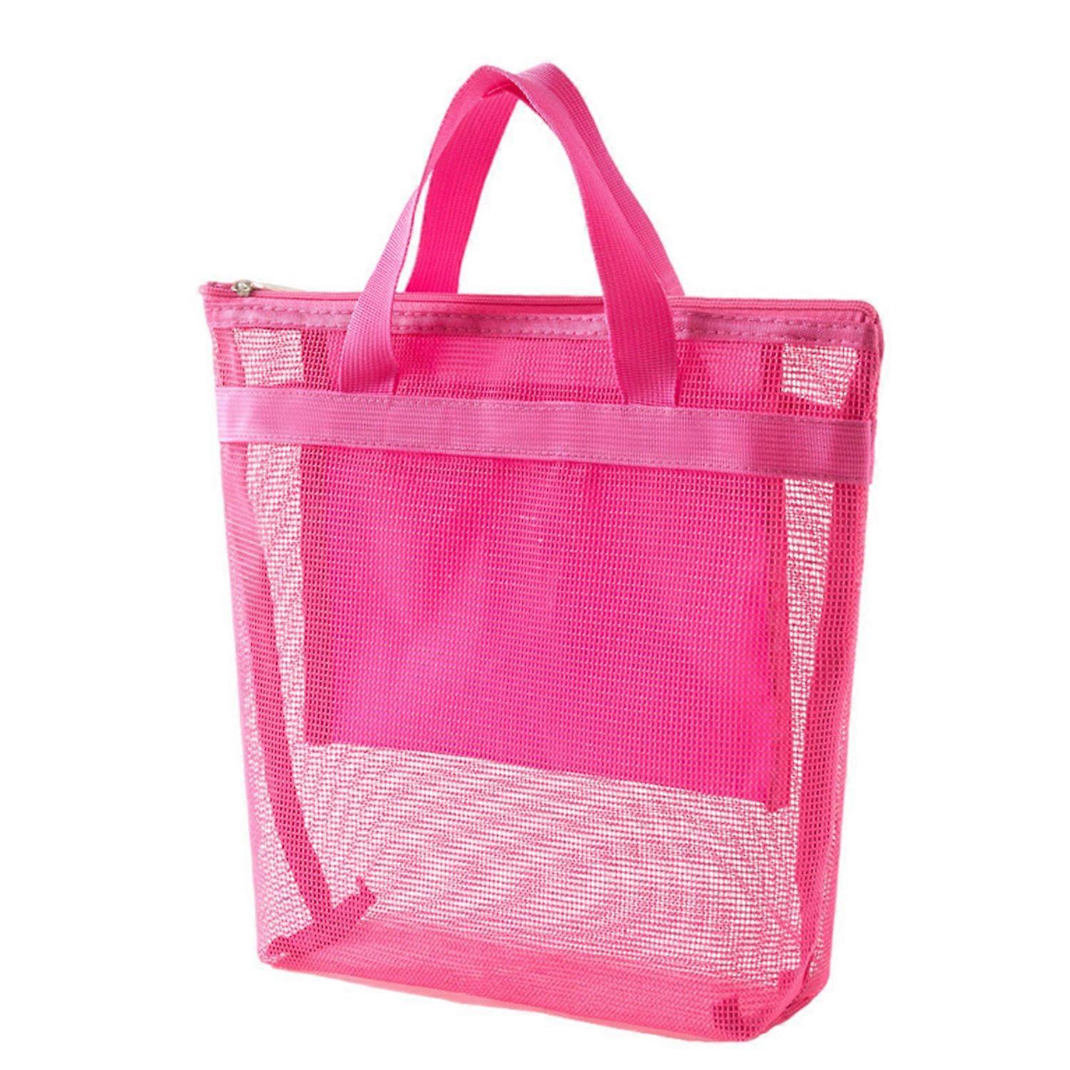 Beach Storage Bag Large Capacity Wear Resistant Zipper Closure Transparent Visible Bright Color Toys