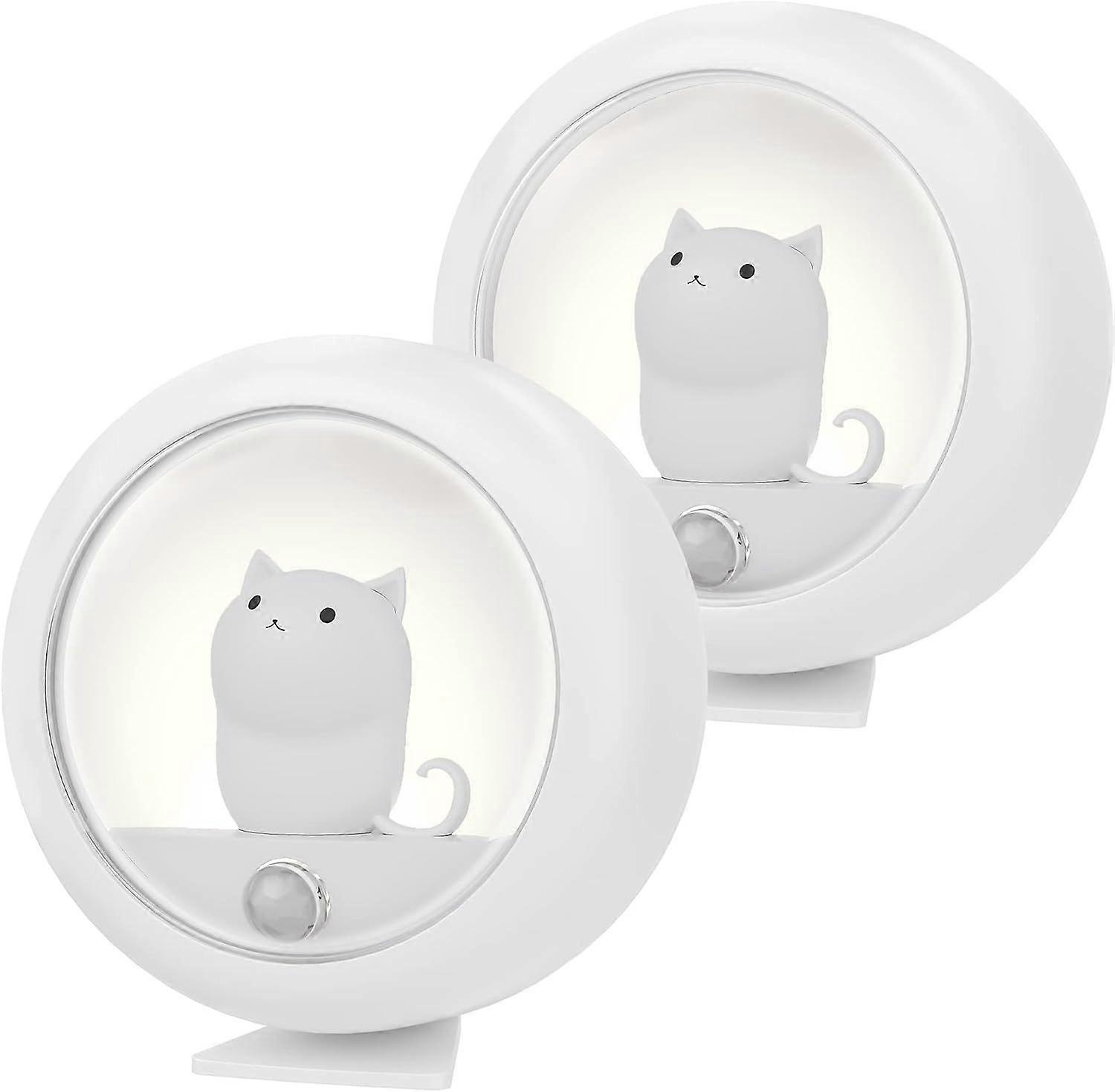 Rechargeable Induction LED Night Light 2pcs Set Automatic Baby Night Light Cute Shape