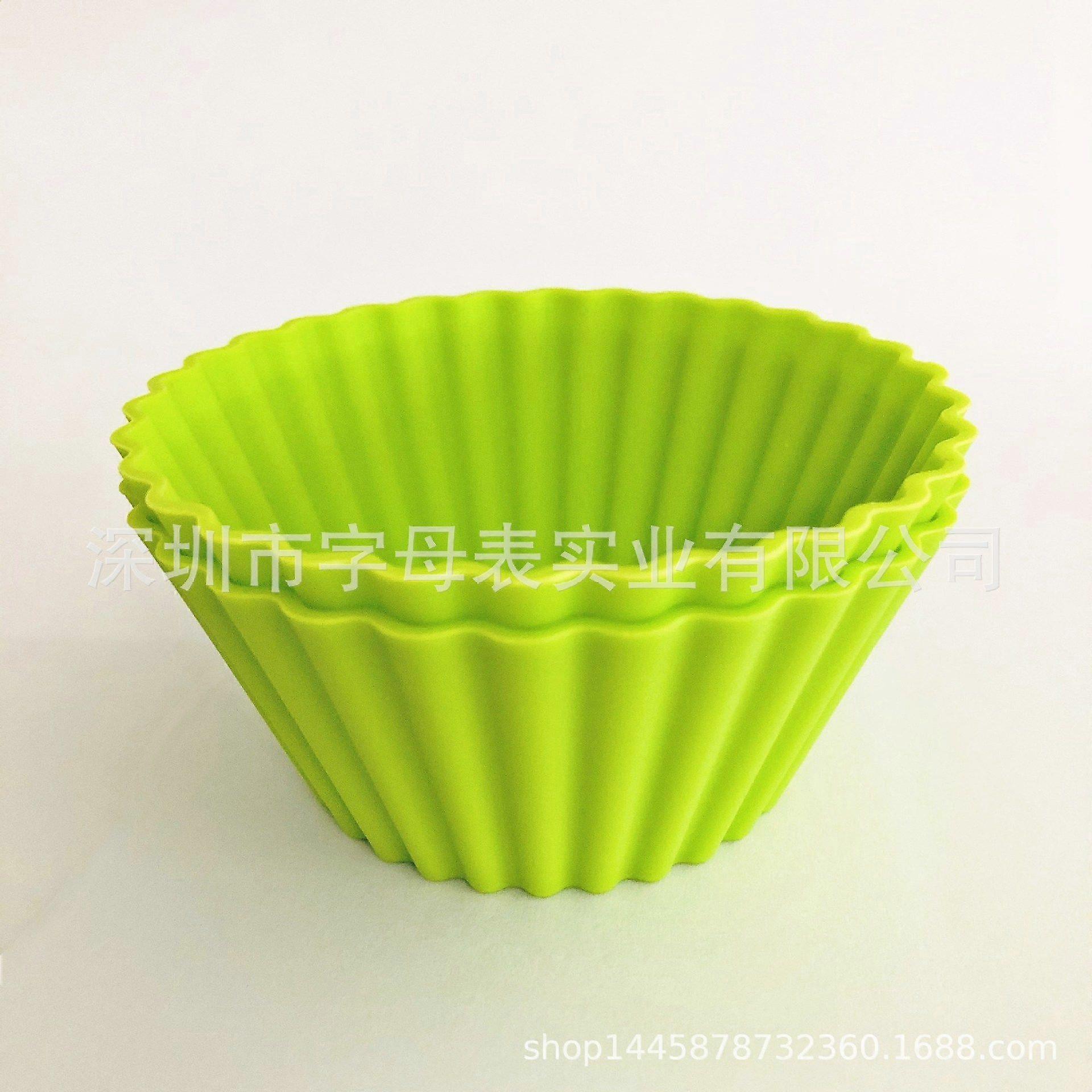 Silicone cake mold large 9cm (10 pieces)  green