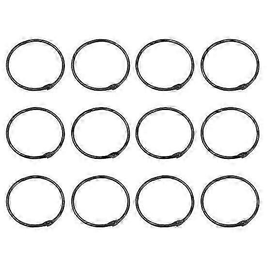 12Pcs Bathroom Shower Curtain Rings Rust Proof Smooth Gliding Tightly Closed Anti-Drop Round