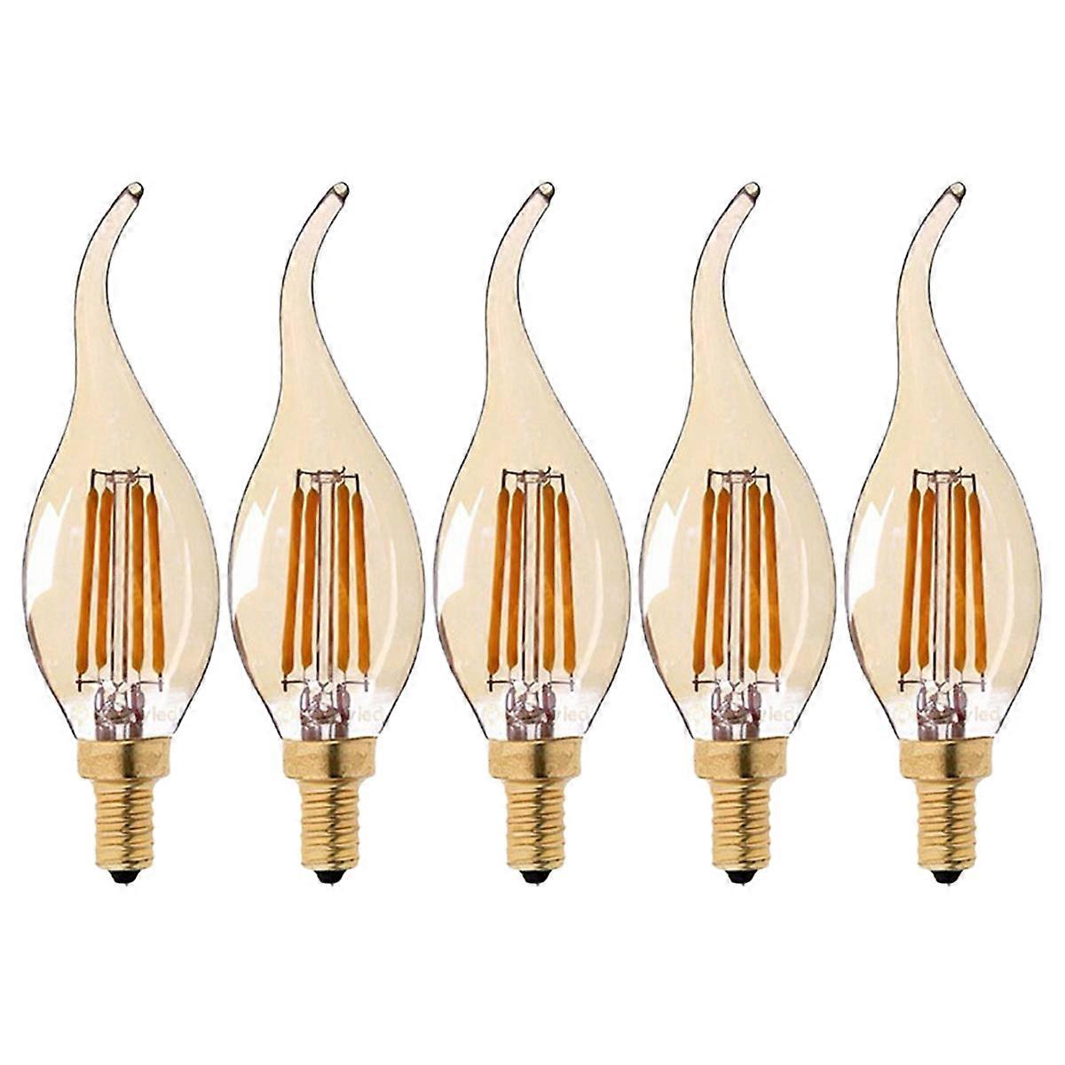 Dimmable Amber Filament Chandelier Bulb Set