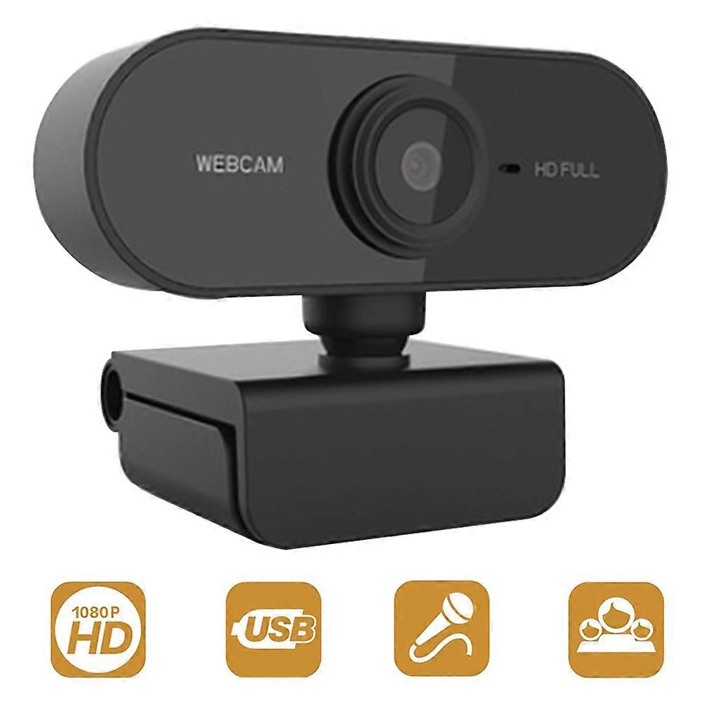High Definition Webcam With Noise-Canceling Microphone, Live Streaming Usb Camera For Pc Laptop With Adjustable Clip And Light Correction