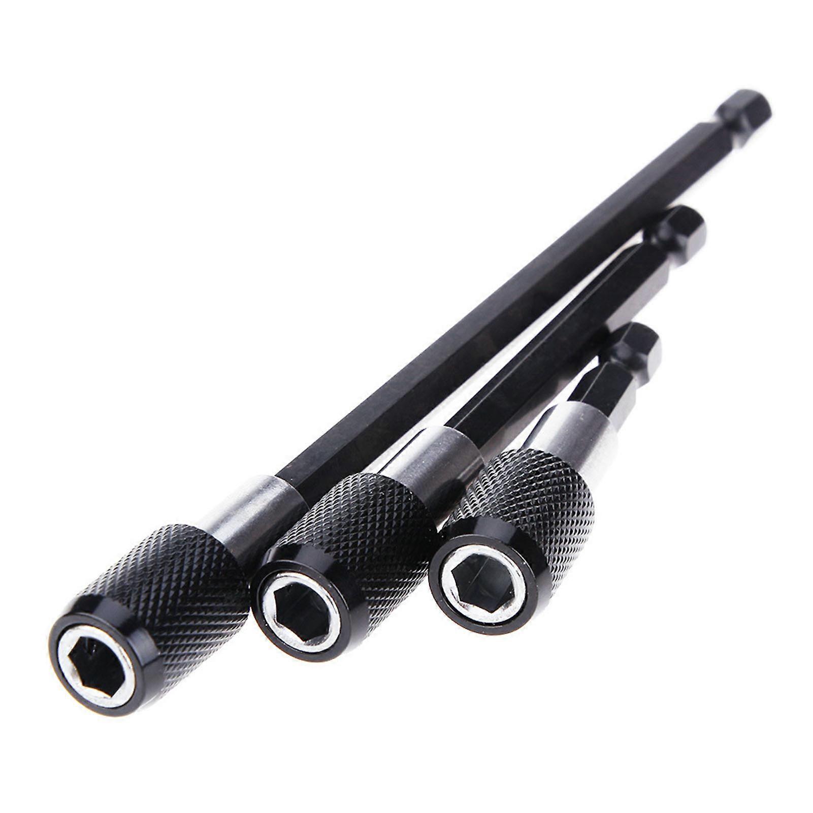 3Pcs Screwdriver Extension Bits Quick Release 1/4 Hex Shank Holder Drill Bit Magnetic