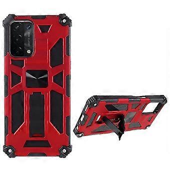 Custodia per telefono combinata per PC TPU con foglio di metallo magnetico Kickand per Oppo A54 4G / A55 5G / A16S / A16