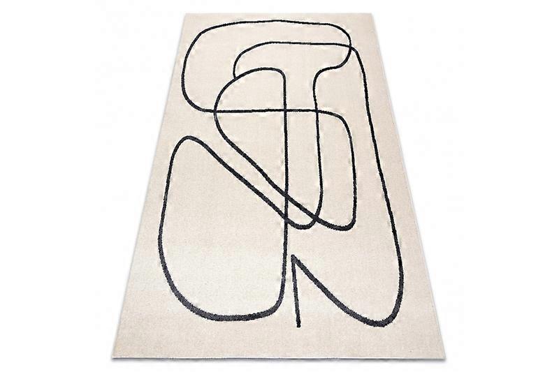 Carpet FUSION 8297 cream / dark grey - Lines, modern, abstract