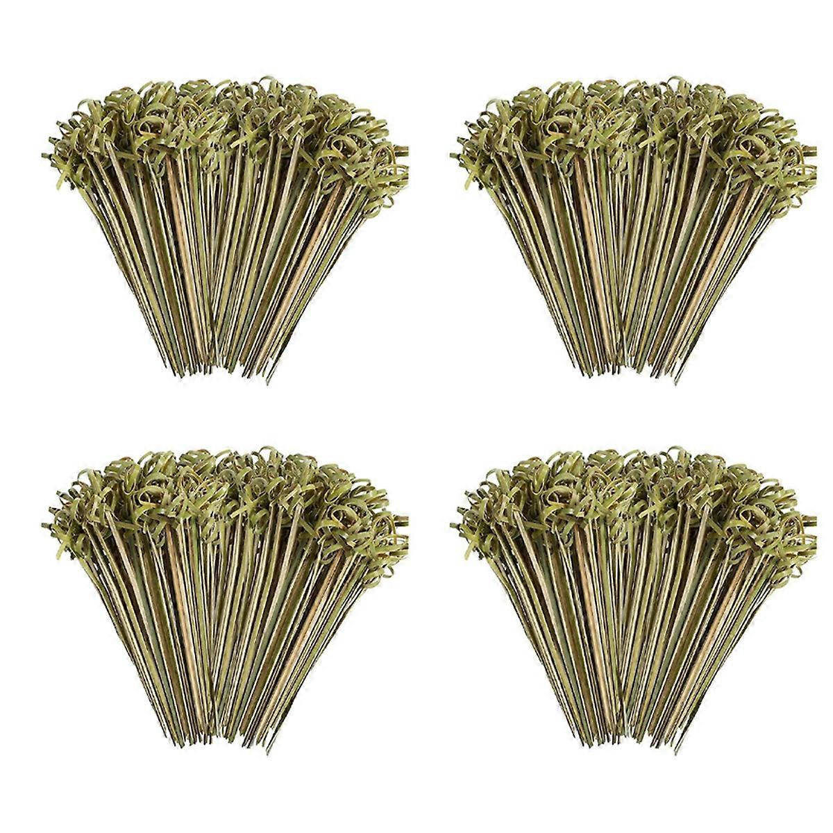 800 Pcs Bamboo Cocktail Sticks Bulk Decoration,4.7 Inch Bamboo Fruit Kabob Skewers Food Picks Bambo