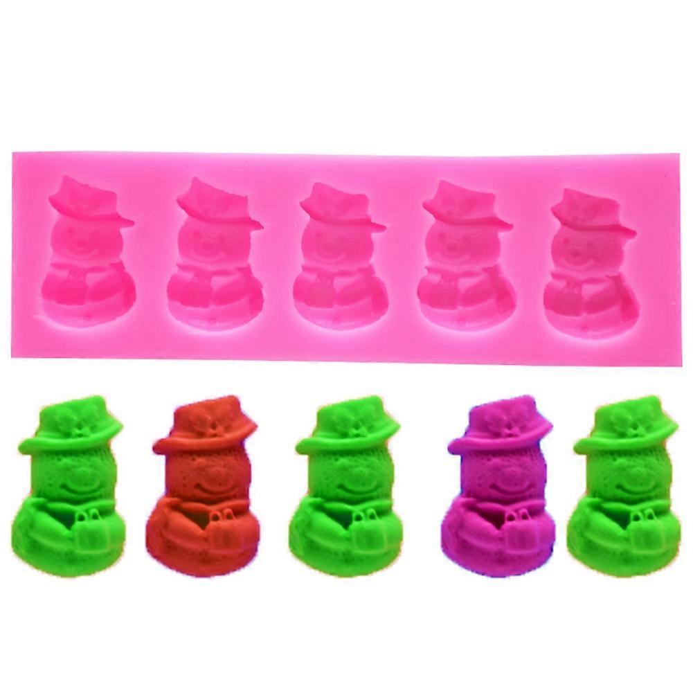 Christmas Silicone Baking Mold for DIY Cookie and Cake Decorating - 6-Cavity Non-Stick Flexible Molds in Red and Green