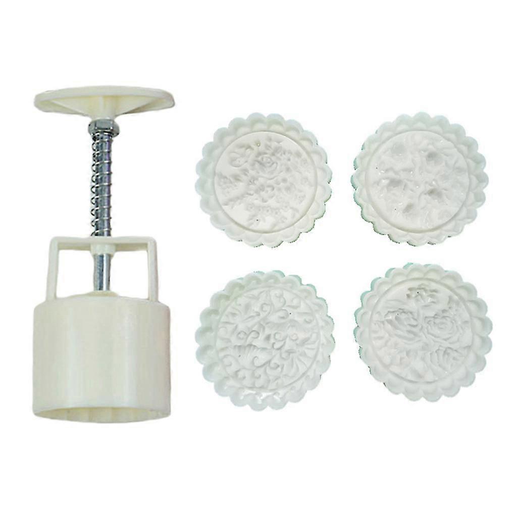 Plastic Mooncake Mold 125g Spring Stamp Cookie Cutter Mould Diy Baking Accessory