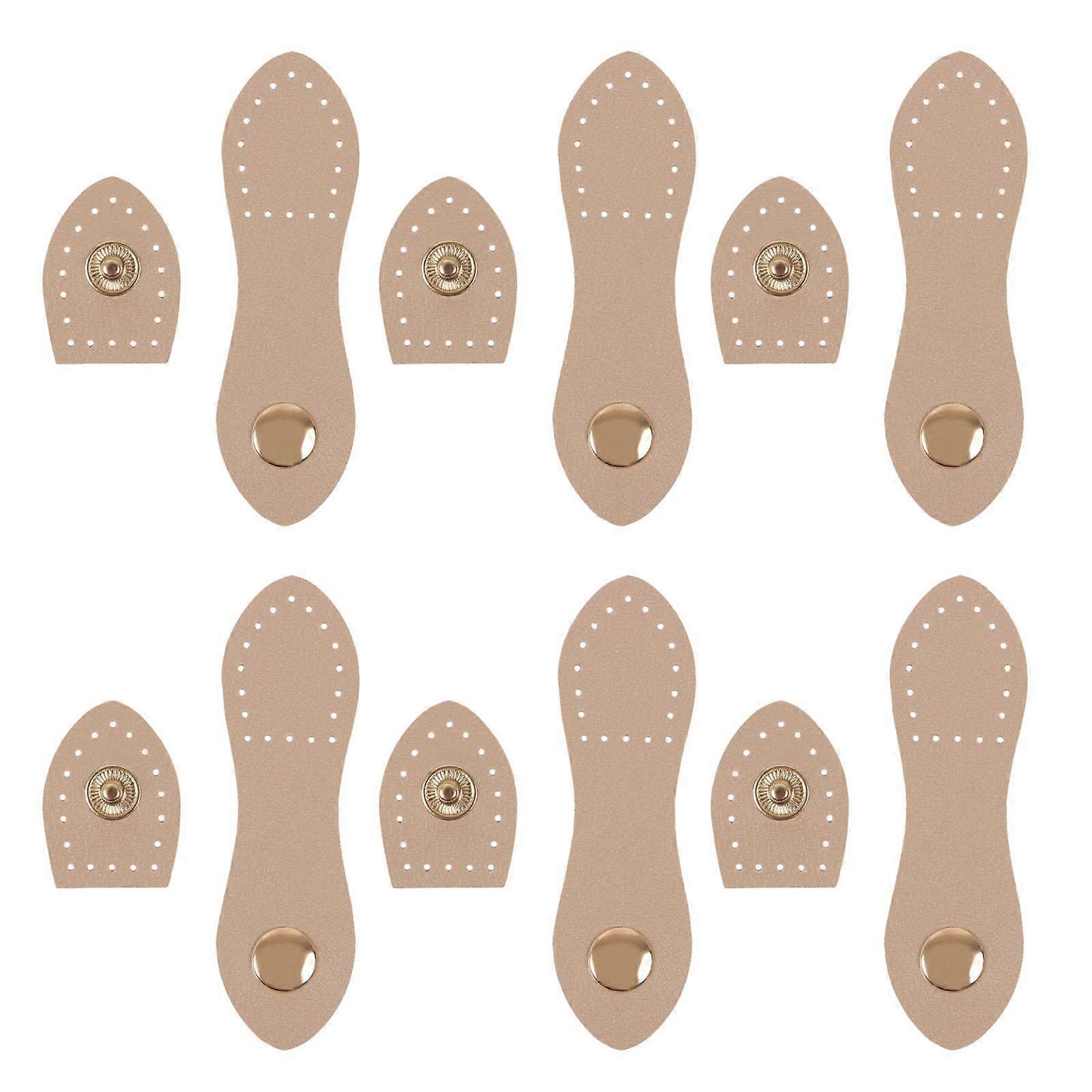 6 Pcs Leather Snap Buckles Practical Snap Button Closure Sew On Leather Purse Closure Fasteners with Sewing Holes