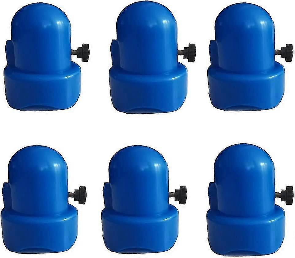 Trampoline End Caps - Blue Safety Net For Jumping Bed Post - Post Cap With Screws(6 Pcs)