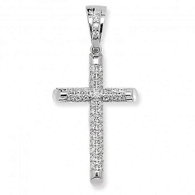 Acotis Silver Pendant Cross with Zirconia G6598