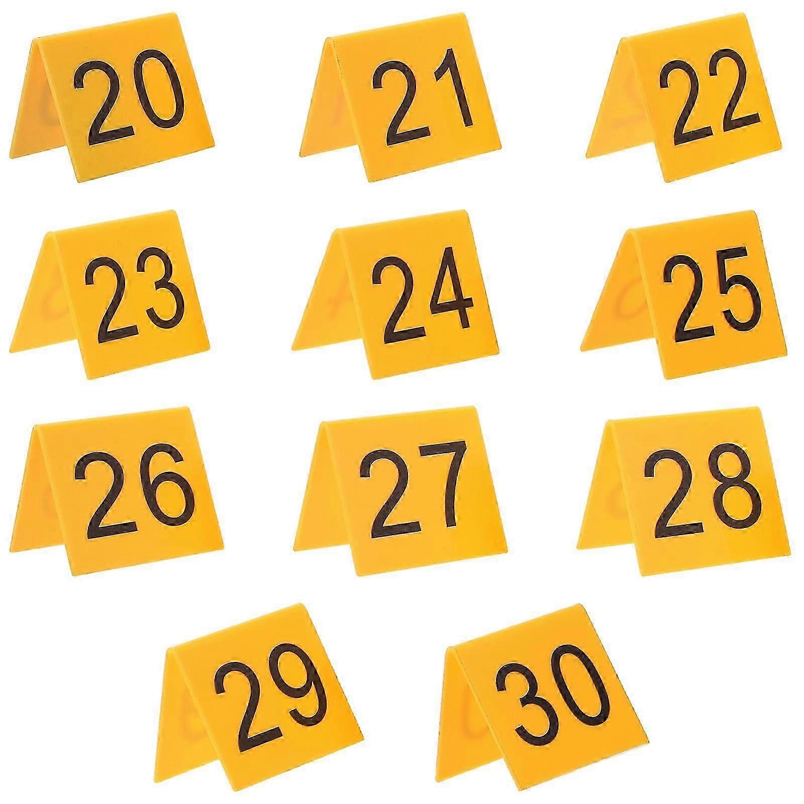 10 pcs Evidence Markers Crime Scene Markers Table Number Sign Triangle Number Markers (20-30)